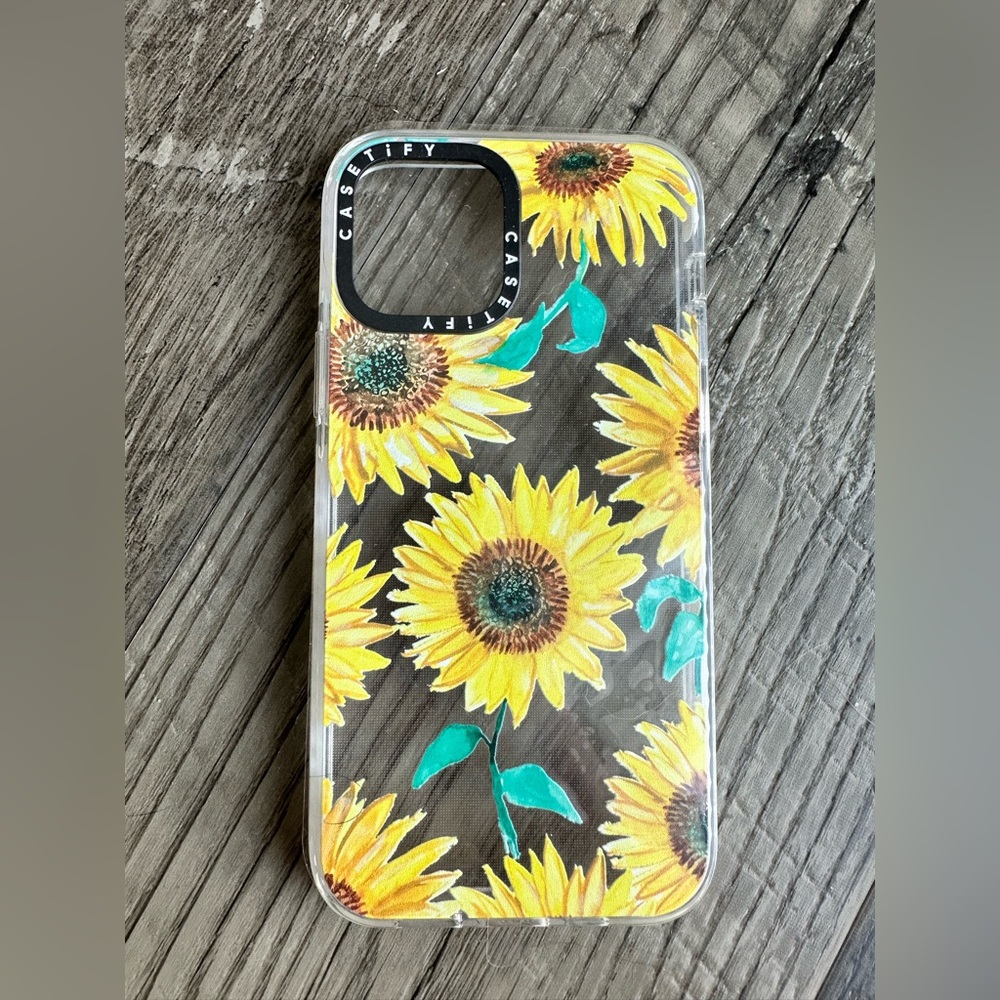 Casetify Sunflower Case for iPhone 12 Pro. New in box. Never used!!
